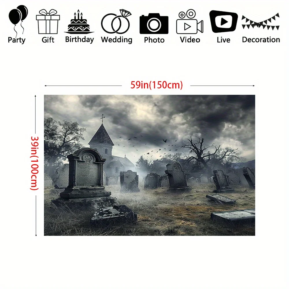 Halloween Horror backdrops - perfect for tombstones and haunted house designs, outdoor parties and decorations