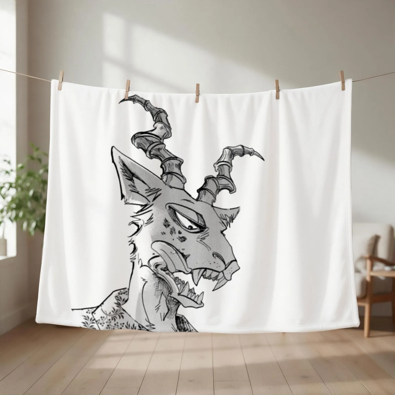 Beastars Melon Throw Blanket couch cozy soft plush fuzzy picnic outdoor blanket