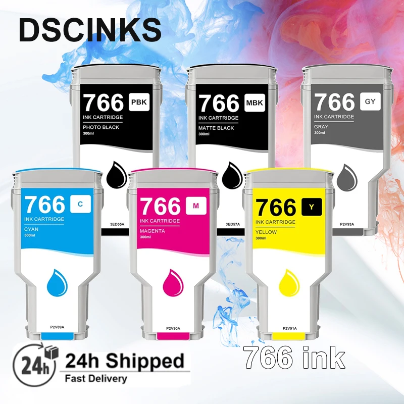 300ML 766 Ink Cartridge for HP 766 ink Cartridge for HP DesignJet XL 3600 Multifunction Printer with ink and Chip