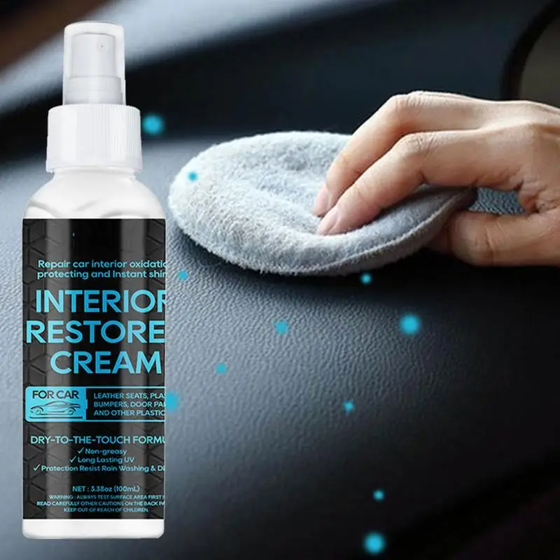 

Car Interior cleaner 100ml Car Plastic leather Restoring Spray Autos Polish And Repair Coating Renovator For Car Detailing agent