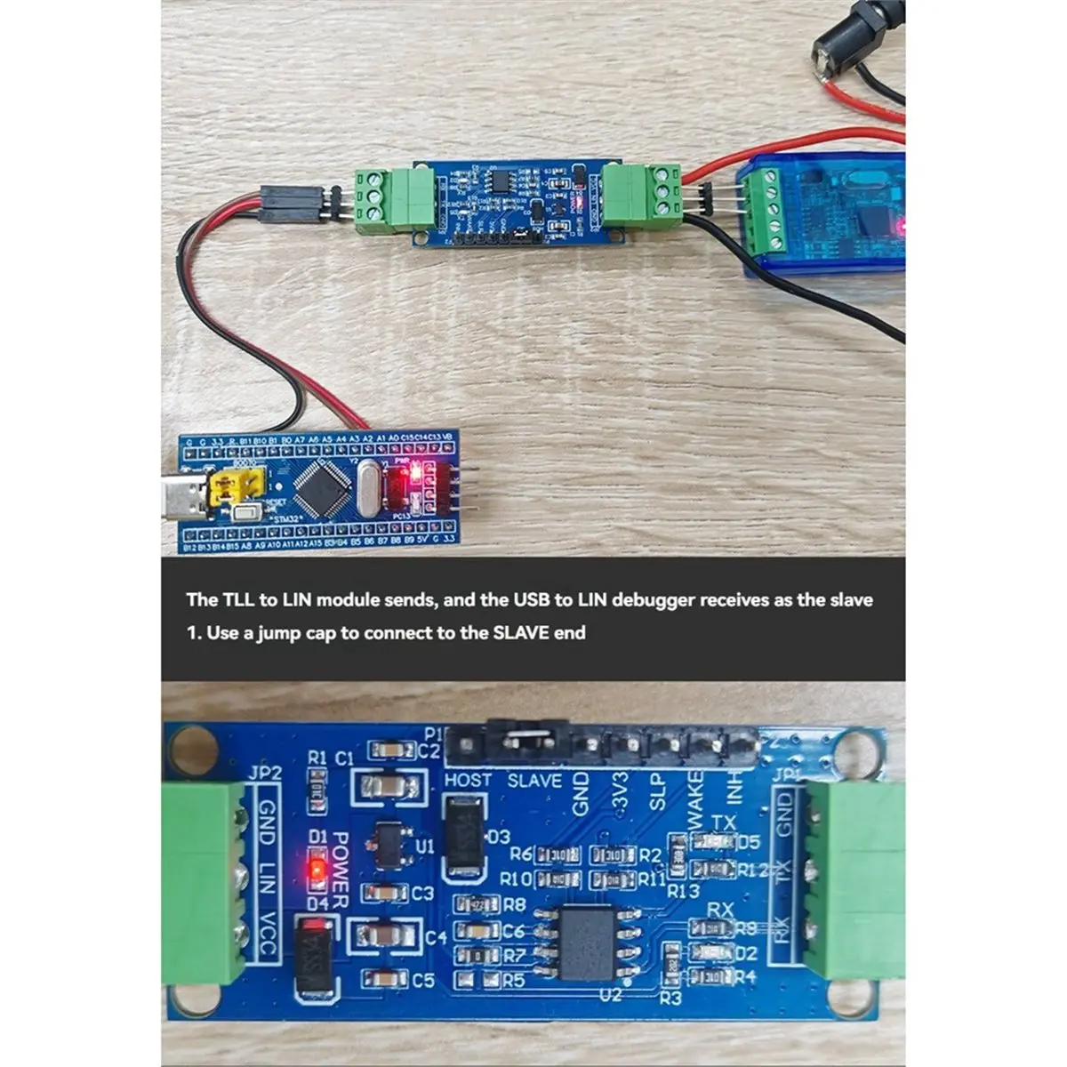 TTL to LIN Bus Module TJA1021 Chip Automotive LIN Bus Communication Debugging Industrial Control Applications