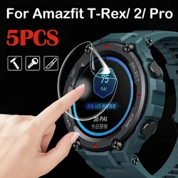 Película de hidrogel TPU para Huami Amazfit t-rex 2 Pro, Protector de pantalla para reloj inteligente Amazfit T Rex, películas suaves sin cristal, 1/2/5 piezas