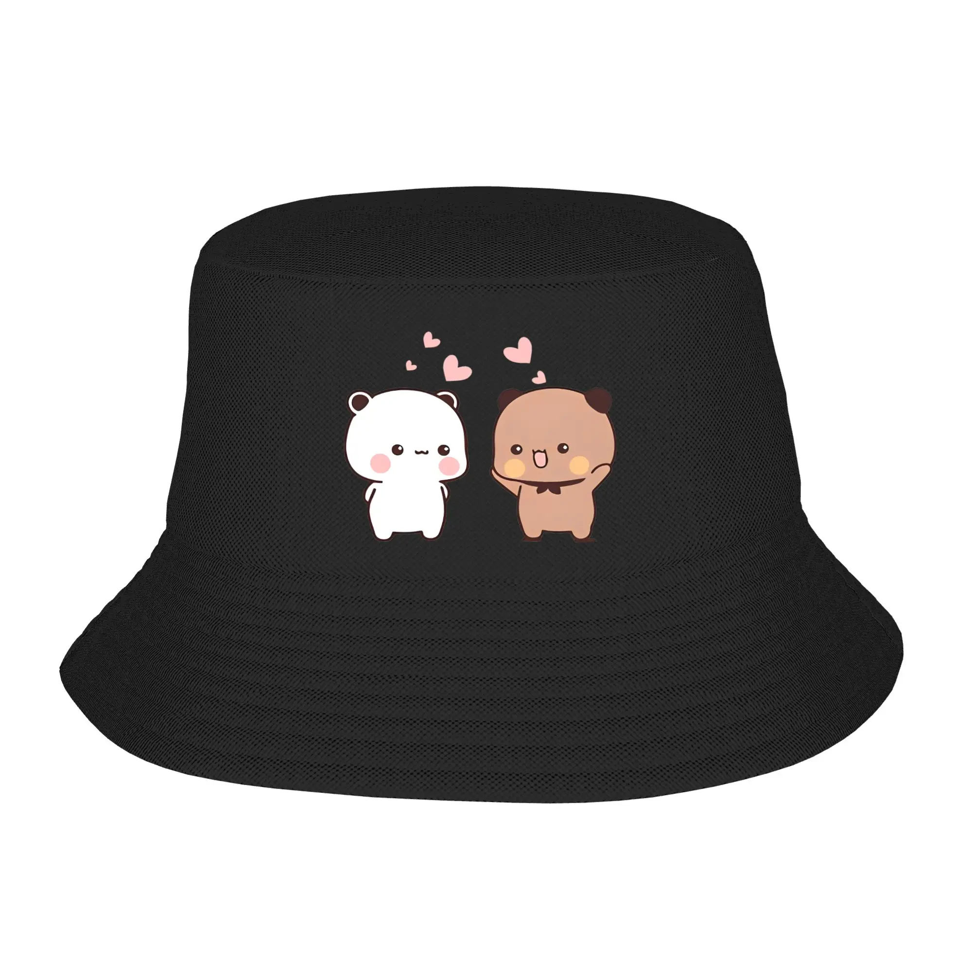 Bubu Dudu Bear and Panda Bucket Hat Summer Vacation Getaway Headwear Merch Fishing Fisherman Hat for Camping Girl Session Hat