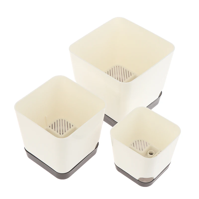 

5Pcs/pack 3 Sizes Household Indoor Succulents Plant Pots Self Watering Flower Pots Self Watering Planters With Drainage Hole