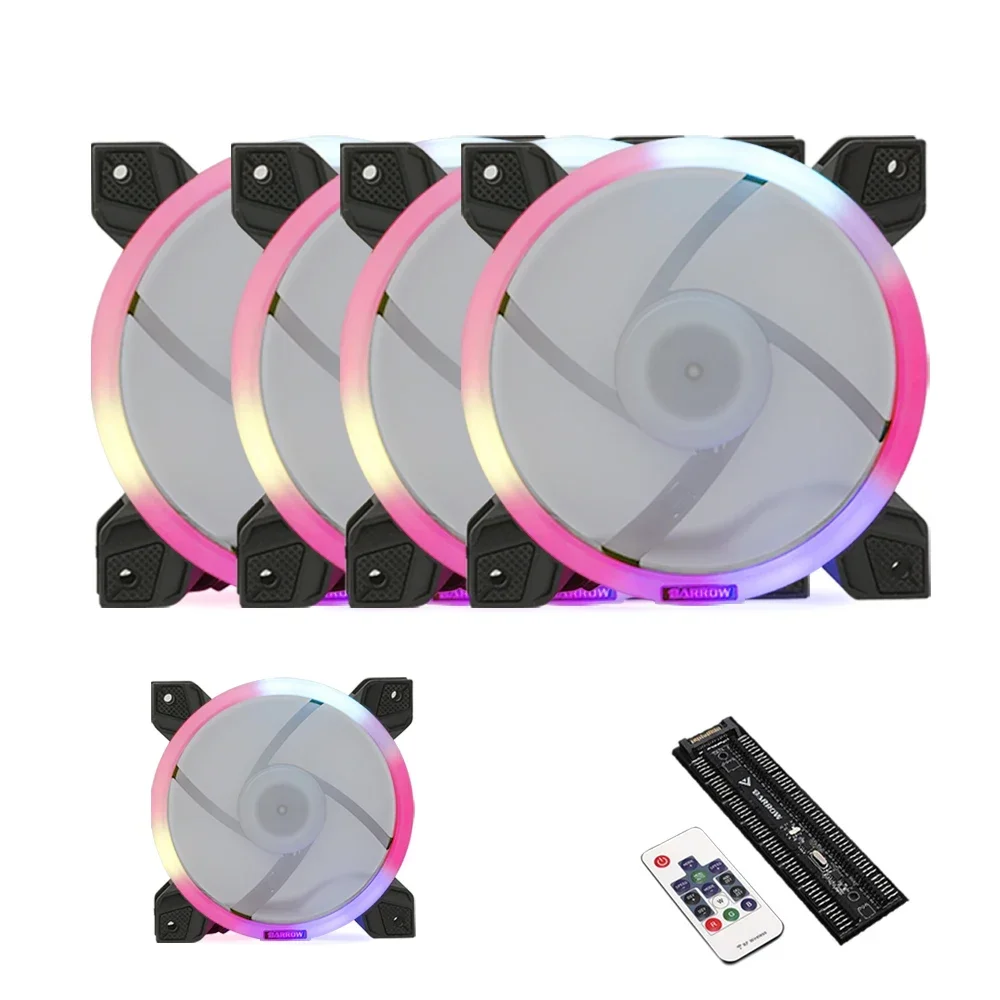 Radiador de ventilador de ordenador Barrow, refrigeración por agua, silencioso, refrigeración eficiente, compatible con RGB, vendido como juego completo, ventilador de ordenador de 120MM