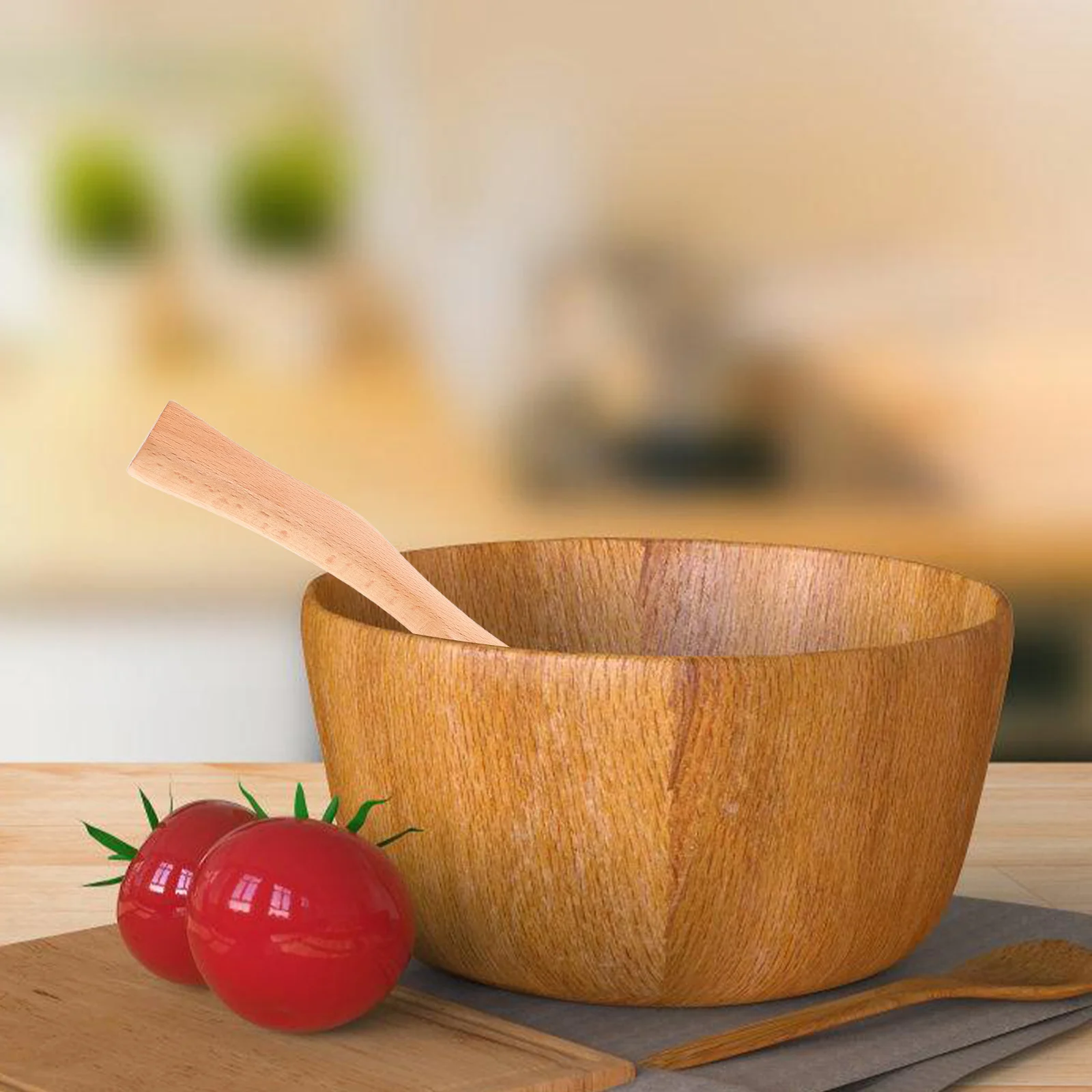 

Wooden Cooking Spoon Long Handle Comfortable Grip Large Capacity Rice Paddle Kitchen Utensil Serving Stirring Rice Scoop