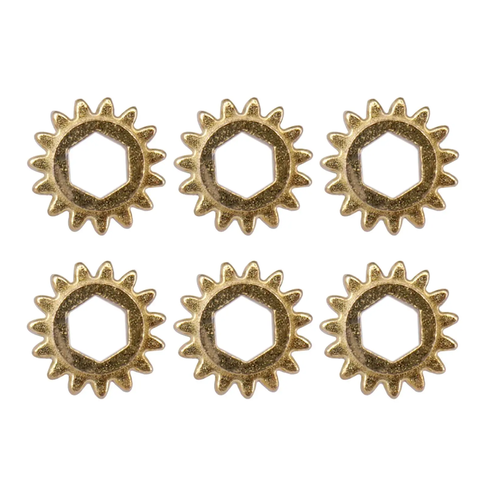 Copper Hex Hole Guitar Tuner Gear 1 to 18 Gold Machine Head Replacement Parts 6 Piece Set for Peg Tuning Service