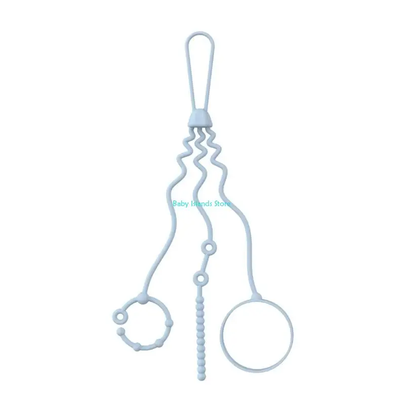 

K92D Silicone Baby Straps Adjustable Baby Toy Strap Comfortable Designed for Teethers & Pacifiers Use On Strollers & Cribs