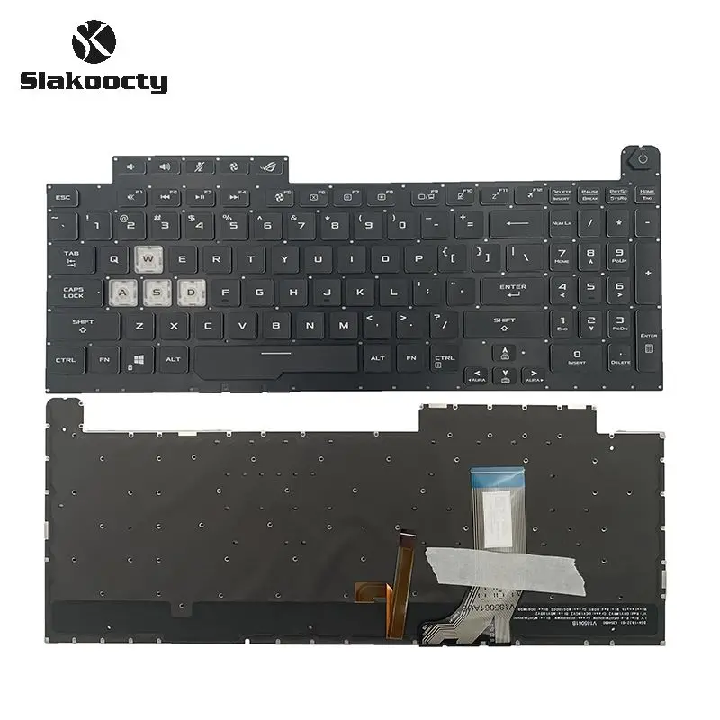 

Siakoocty New US Keyboard For ASUS ROG STRIX SCAR III G731 G731G GU S7D Laptop Keyboard RGB Colorful Backlight