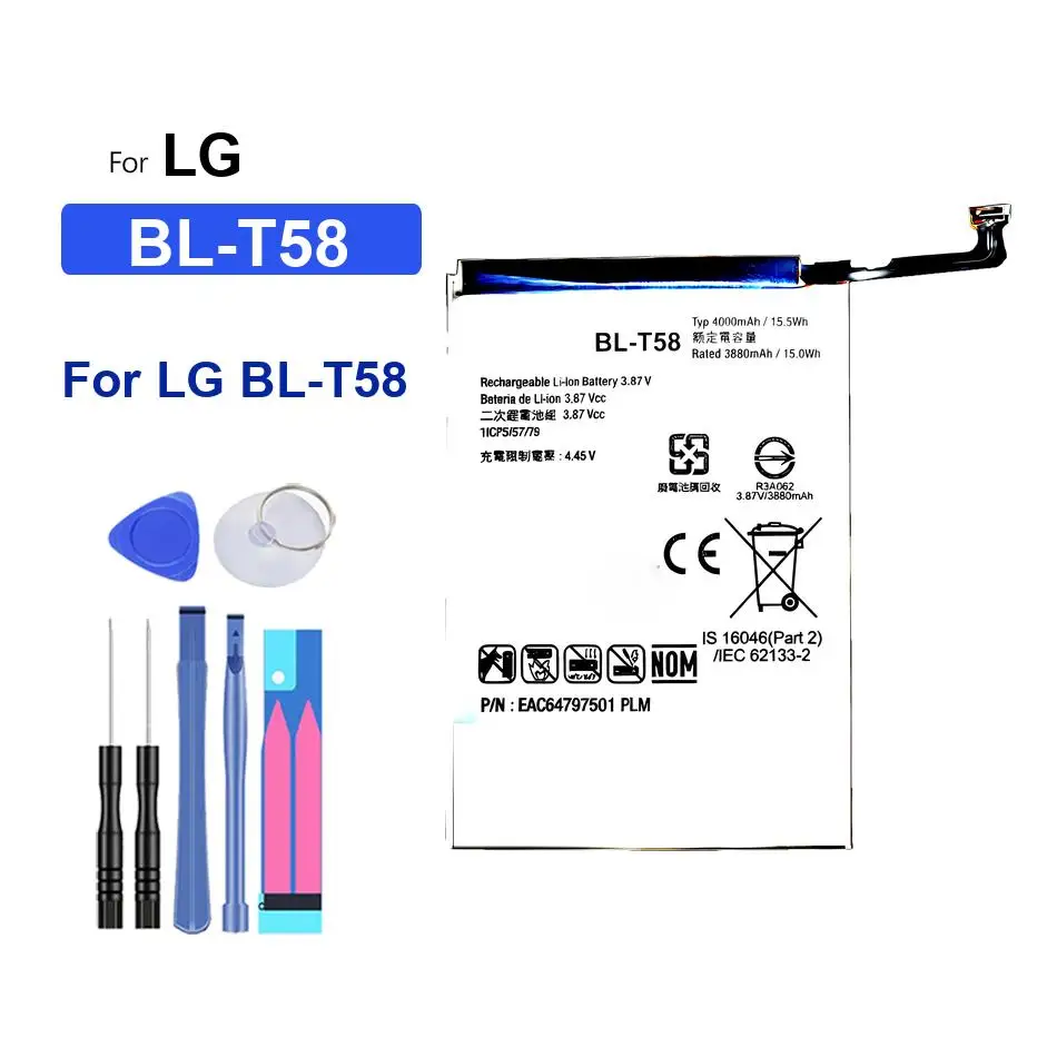 

Mobile Phone Battery For LG BL-T58 4000mAh Lightweight Durable