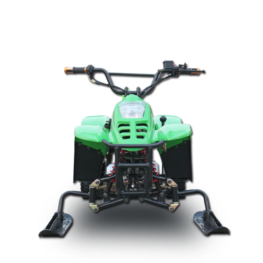 125cc 4x4 Snow Sled for Adults, Tracked ATV with Reverse & Ski Wheels | All-Terrain Snowmobile for Ice, Snow and Mud