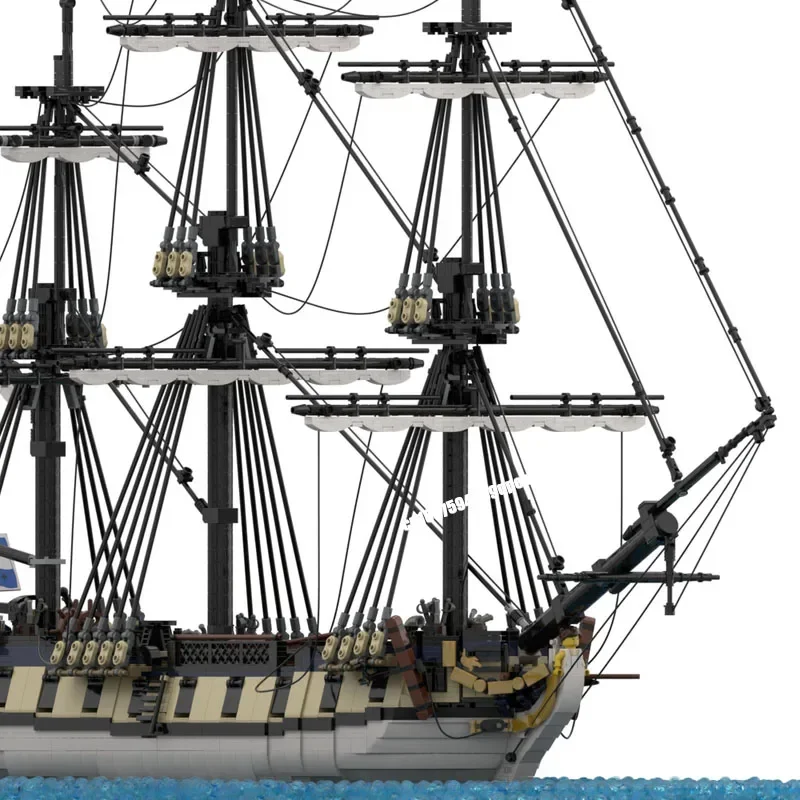 4644Pcs Moc European Medieval Pirates Series Ifn Eminente Warship Diy Creative Ideas Imperial Flagship Toy Gift Custom Puzzle