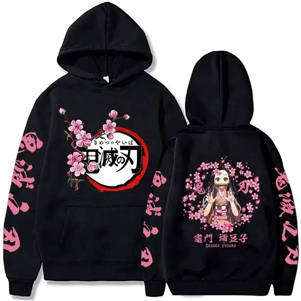 Demon Slayer Kamado Nezuko Manga Anime Printed Hoodie Sweatshirt Women Pullover