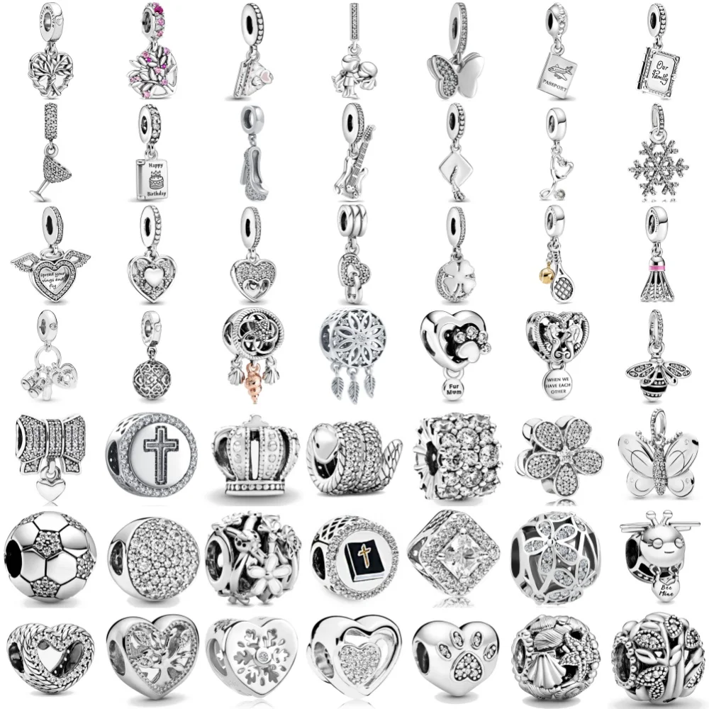 

Серебряная змея 925, пчела, цветочные бусины, высокие каблуки, подвеска-бабочка подходит для европейского оригинального браслета, изысканные ювелирные изделия своими руками