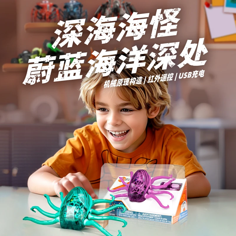 HEXBUG Robô Biônico Controle Remoto Brinquedo Elétrico Inteligente Sea Monster para Meninos - Presente Infantil