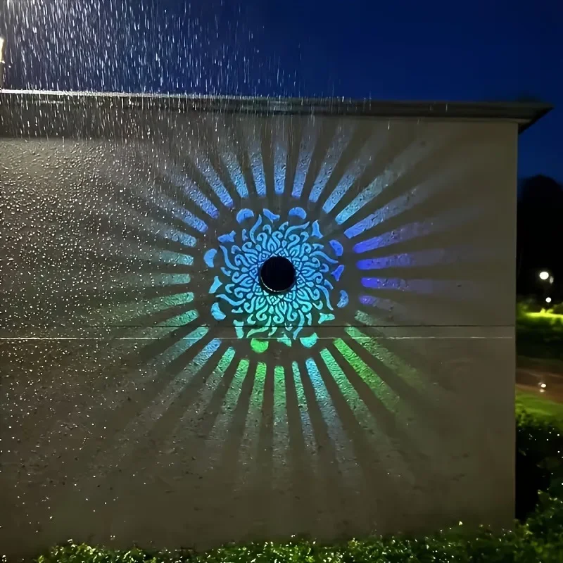 Solar garden light for wall, deck, fence and outdoor space