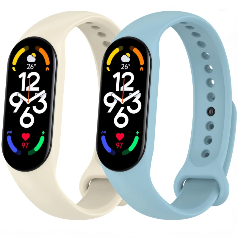 Soft silicone strap For Xiaomi Mi band 7 6 5 Intelligent Sports Bracelet Replacement Wrist Strap For Xiaomi Mi band 6 5 4 3 belt