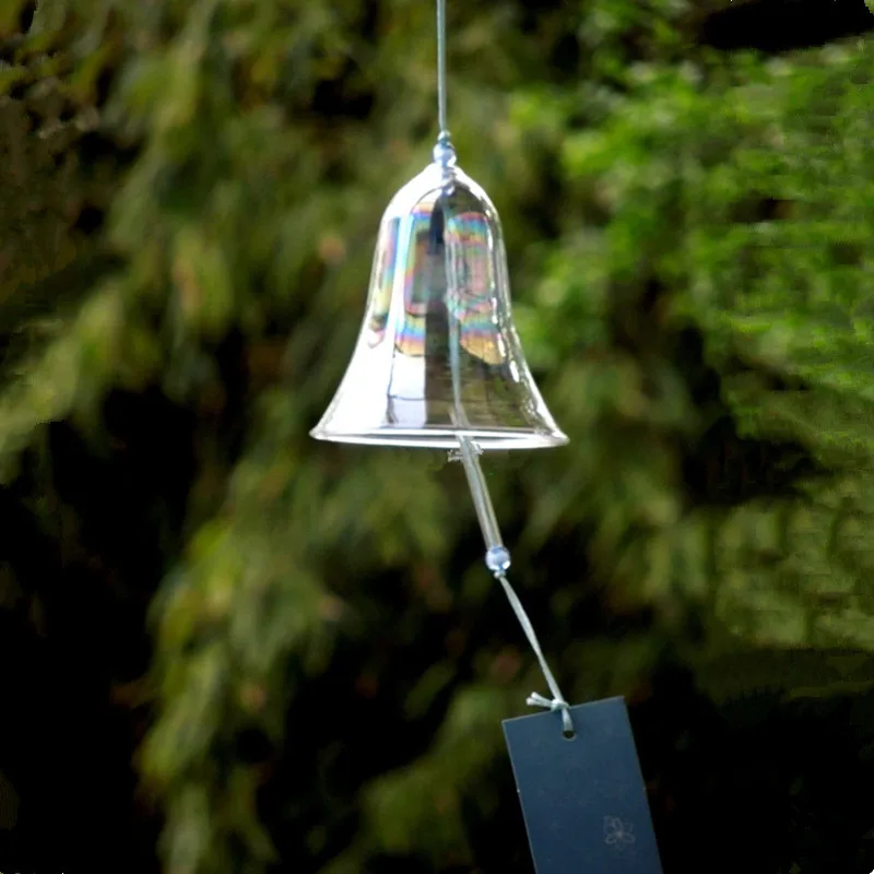 

12pcs/pack Pearl Lustre Glass Windchime Home Hanging Ornament Door Decoration Creative Praying Bell New Year Gift Greeting Card