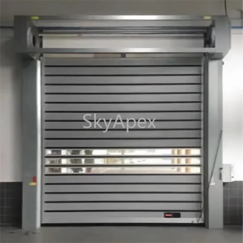 Modern  Stainless  Steel Roller Shutter Door With Turbine System Finished Surface For Workshop Outdoor Use High Quality Security