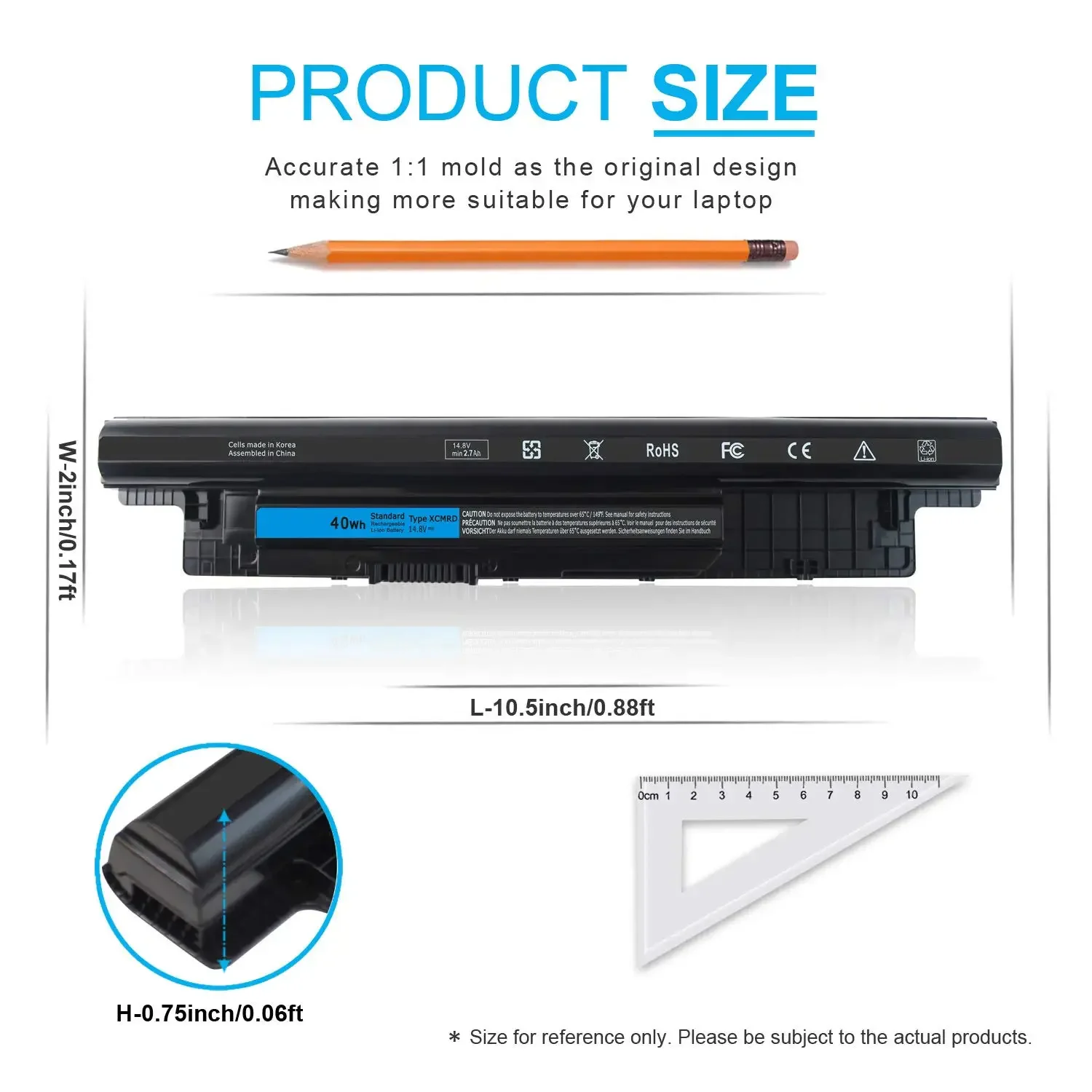 XCMRD 14.8V Battery for Dell Inspiron 15 3000 Series 3542 3543 3521 3537 3531 3541 17 3721 3737 15R 5537 5521 17R 5737 5721 3440