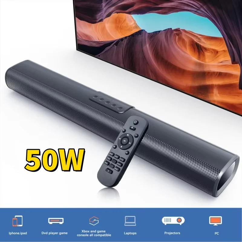 

Беспроводная 3D-саундбар-система для домашнего кинотеатра 2.1 с оптическим Bluetooth-динамиком, поддержкой HDMI/AUX/RCA/USB и пультом ДУ