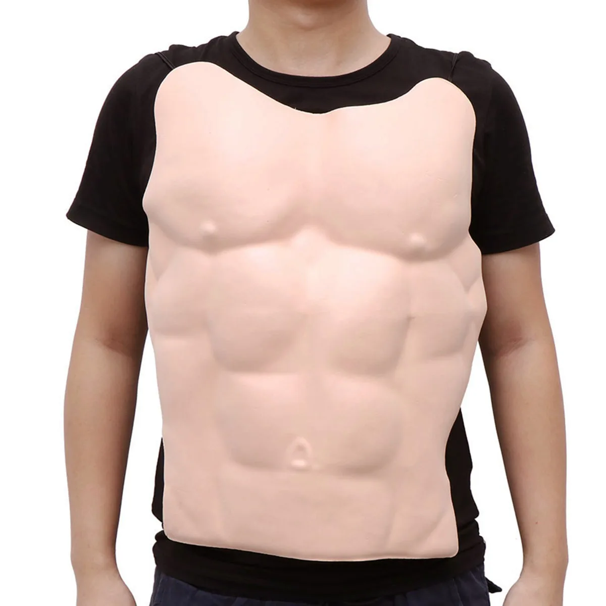 

1pc Fake Pectoral Muscle Eva Breasts Chest Men Muscle Trick Prop Halloween Costume Props For Masquerade Party Stage Dress Up