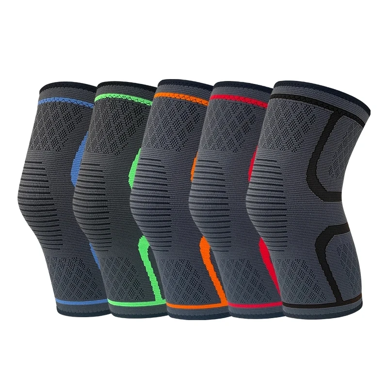 1PCS Sport Kneepad Silica Gel Non-slip Knee Pads Running Yoga Kneelet Protective Ventilation Knit Nylon High Elasticity