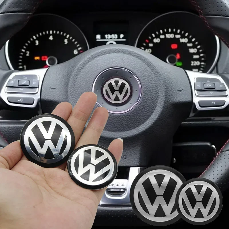 For VW Volkswagen Jetta MK5 Golf Car Steering Wheel Center Emblem Badge Sticker For Volkswagen VW Golf Polo Passat GTI R Line R3 view 5