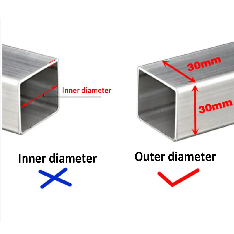 Square Oblong Rectangle Black Blanking Curved Arched Bottom End Cap Tube Pipe Insert Plug Bung Stainless Steel Sealing Cover image 5