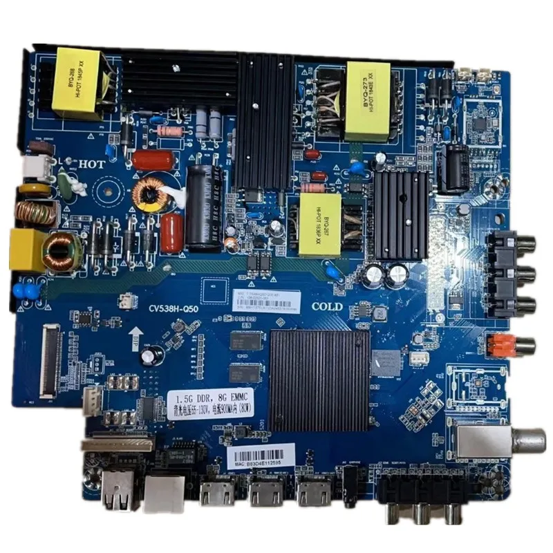 CV538H-Q50 BH-19163   19164   4k WiFi smart TV motherboard 1.5G+8g   Three in one   140v  600ma 108w   or  180v   138w