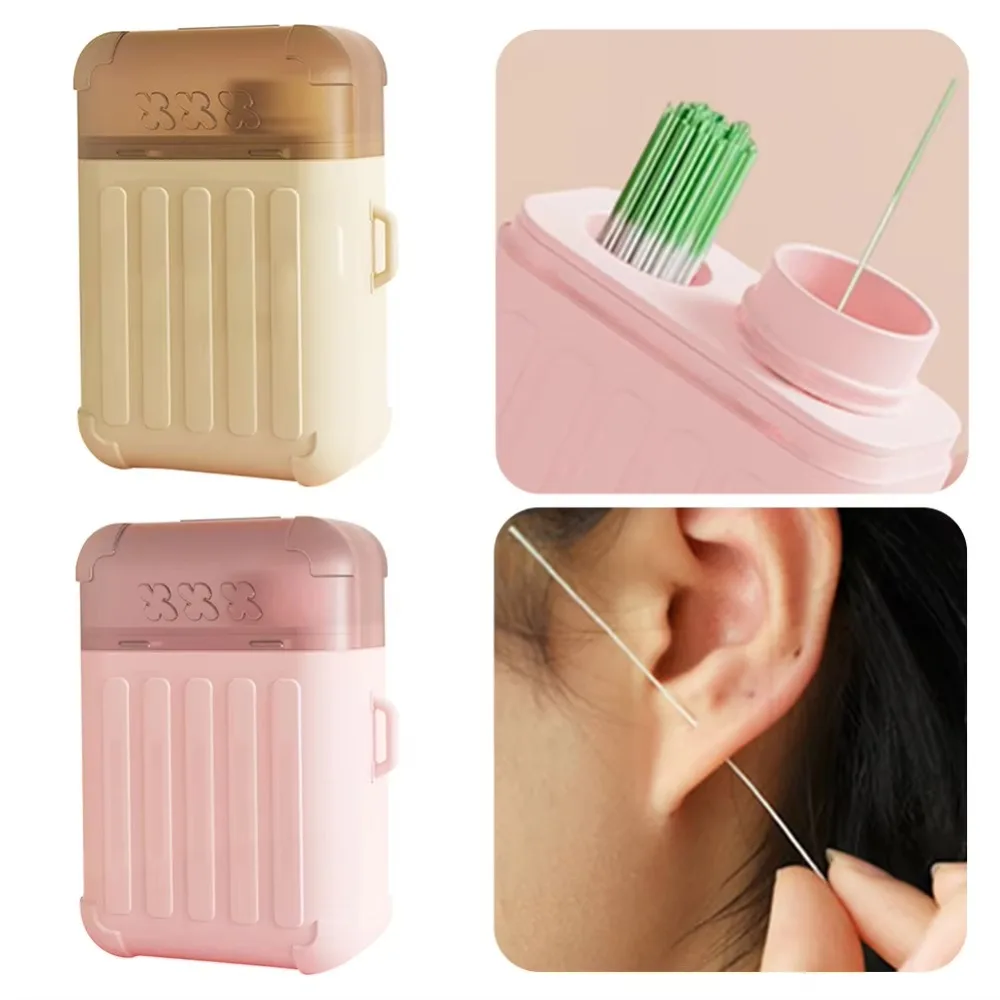 Kit de Limpeza de Furos de Orelha Perfurados com Solução e Fio de Papel, 180/240 Peças, Ferramentas Descartáveis para Cuidado de Brincos e Limpeza de Furos de Orelha