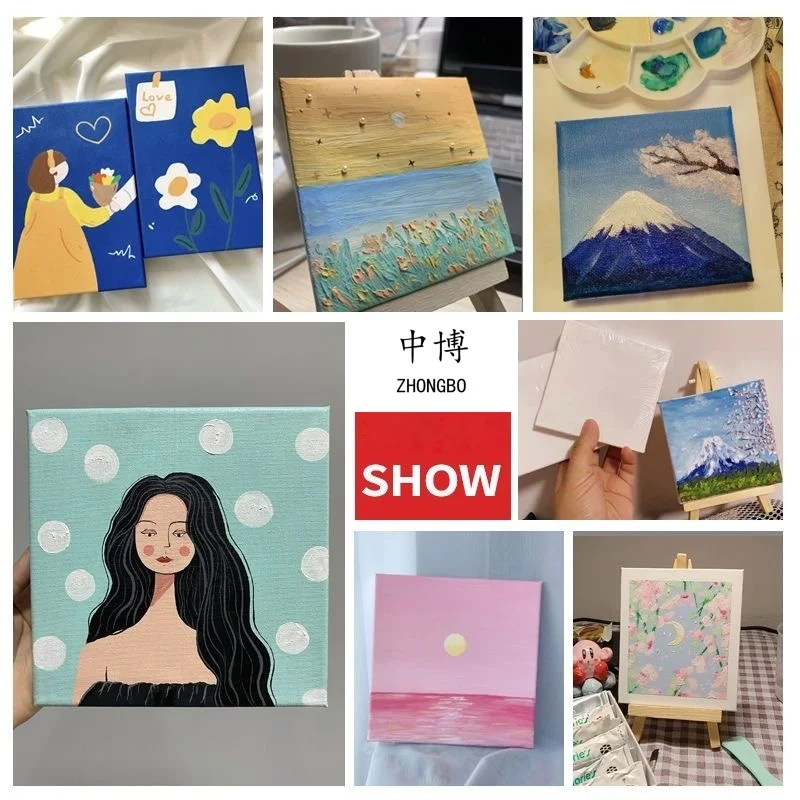 10 قطعة إطارات اللوحة الزيتية الصغيرة إطارات فنية زخرفية خشبية للمنزل جدار مكتب الديكور قماش صغير عرض الحلي