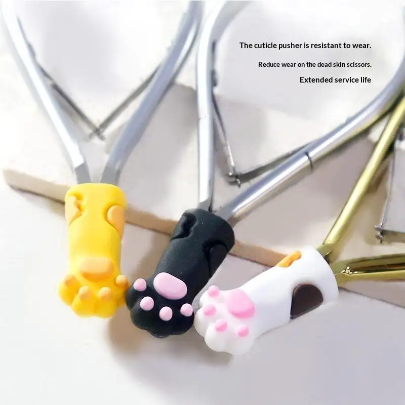 1Pcs Universal Silicone Cuticle Trimmer Handle Cover Cute Animal Shape Scissor Protector For Manicure Tool Accessory