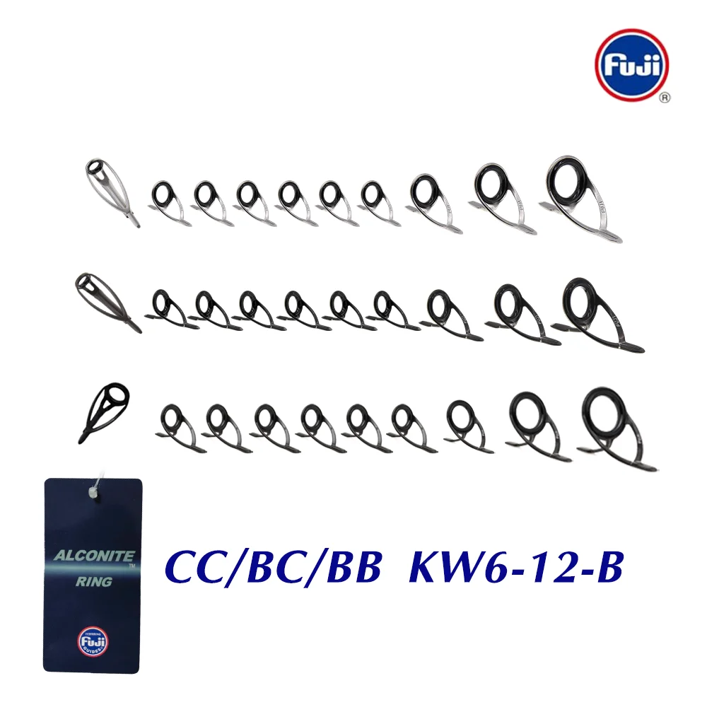 Original Fuji Guide Set KW6-12 A Ring Edelstahlrahmen für Spinn- und Wurfangelruten-Bauer Sportzubehör – Detail 2