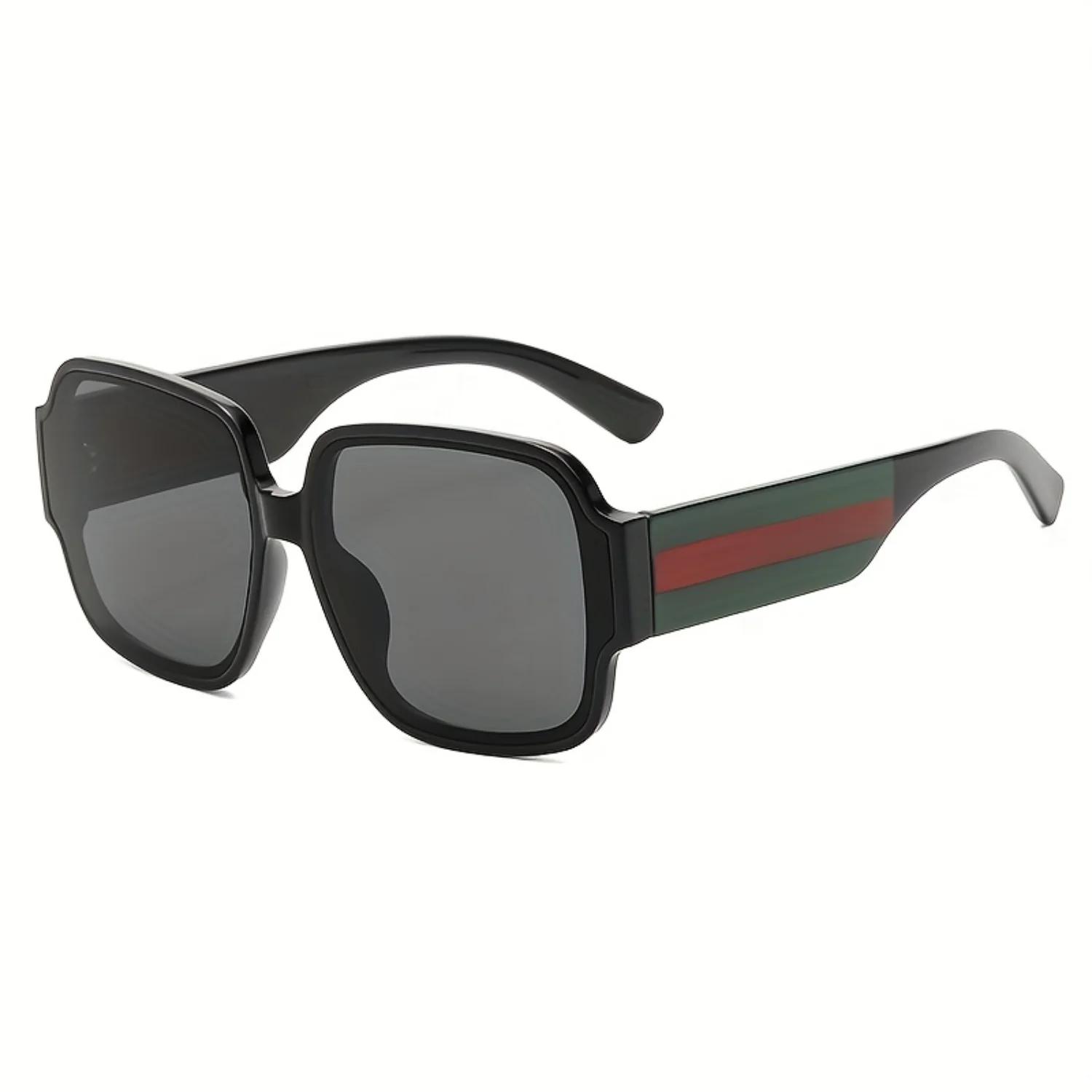 Infuse Style and Protection - Trendy Square Sunglasses with Stripe Frame and UV Protection - Ideal for Hiking