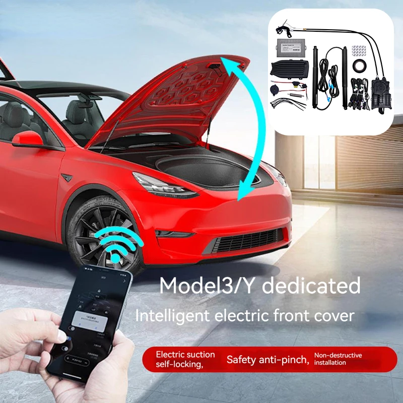 Suitable for Tesla Model3/modely Intelligent Fully Automatic Electric Front Hood Waterproof Version Modification Accessories