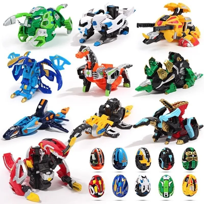 Creative Anime Deformation Toy Hello Carbot Egg Automatic Transformation Dinosaur Egg Boys Robot Tyrannosaurus Pterodactyl Toys