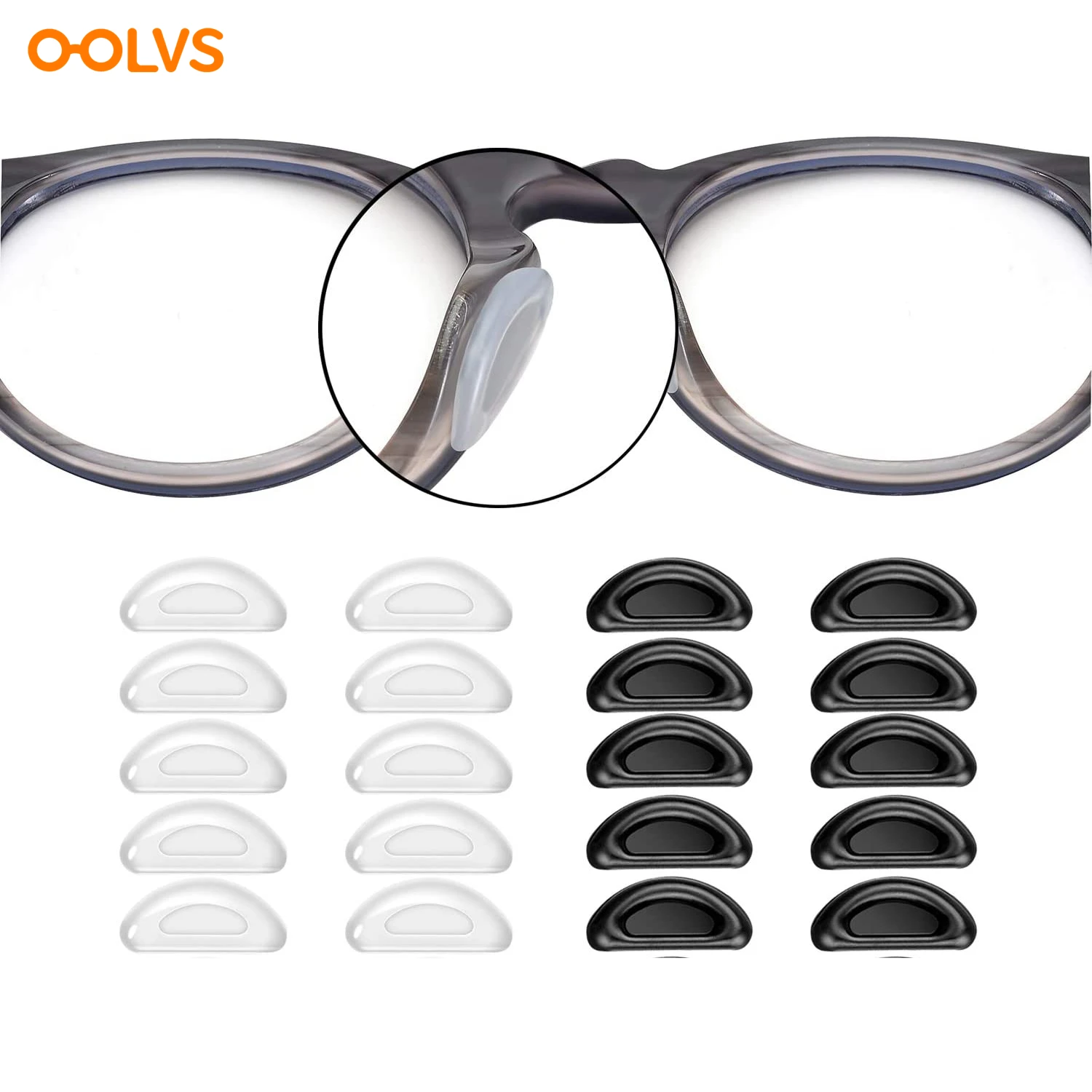 10 Pairs/Packs Adhesive Nose Pad, Eyeglass Nose Pads Stick On Silicone Anti-Slip for Sunglasses Thin Nose Pads Eyeglasses