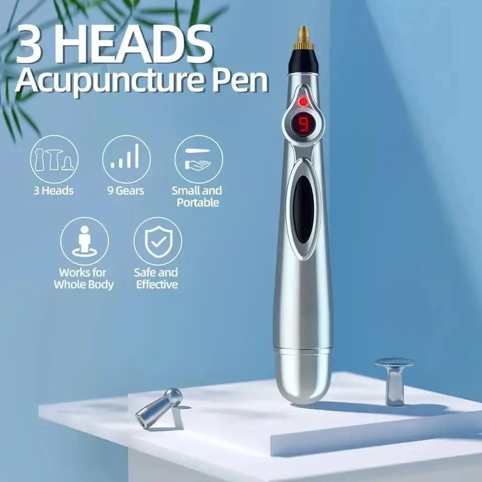 

3 sets Acupuncture Pen 3-in-1 Electronic Acupuncture Pen for Pain Relief, Powerful Meridian Energy Pulse Massage Pen