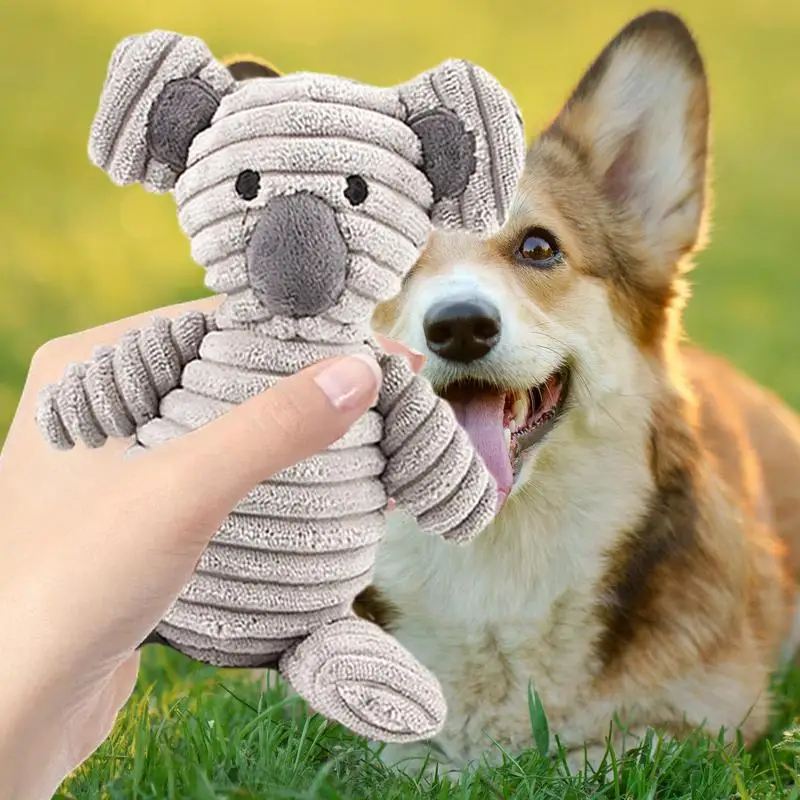 

Koala Chew Toy For Dogs Koala Plush Toys For Aggressive Chewers Interactive Dog Treat Toy Puppy Chew Toys Squeaky Plush For