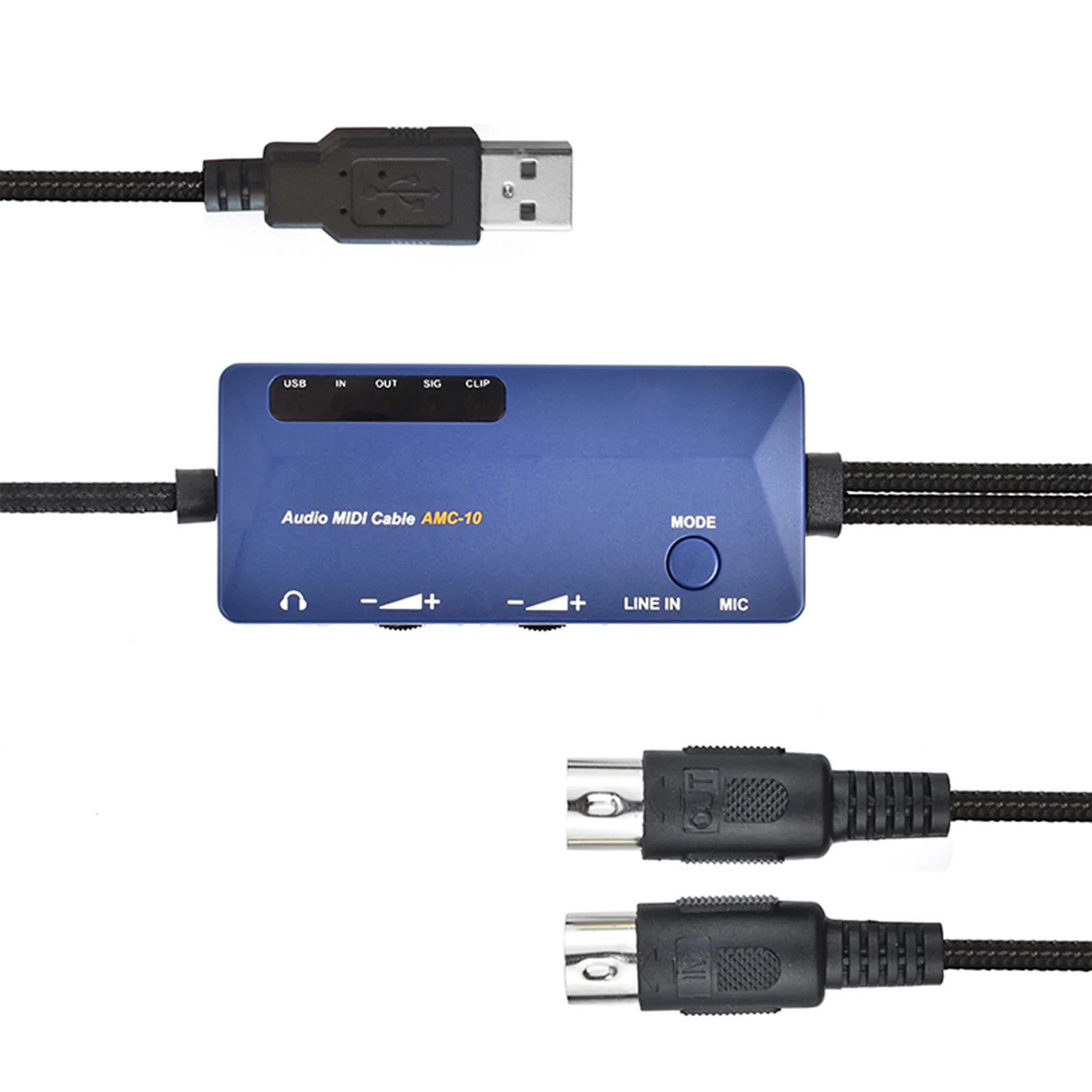 

Кабель-адаптер DOREMiDi MIDI-USB A для редактирования и записи аудио, USB-конвертер MIDI-кабеля со встроенным ревербератором