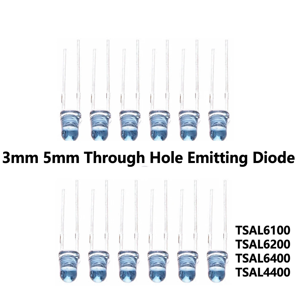 10PCS Infrared IR LED Diode 3mm 5mm Through Hole Emitting Diode for DIY Electronics 3mm 5mm