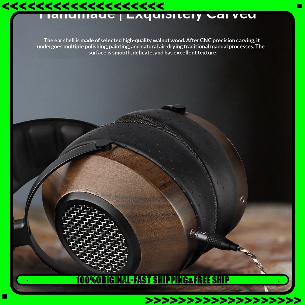SIVGA SV023 Open Back Dynamic Driver HiFi Wired Over-Ear Headphones Walnut Wood 300 Ohm 4.4mm Audiophile Headset For Gifts