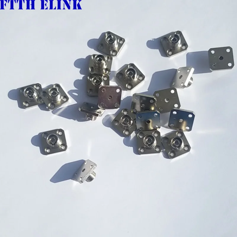 مقبس لمحول FC، قاعدة مقعد من الألياف الضوئية لقوس أنثى مقرنة FC FTTH شحن مجاني 12.7 × 12.7 مم 15 × 15 مم، 10 قطع