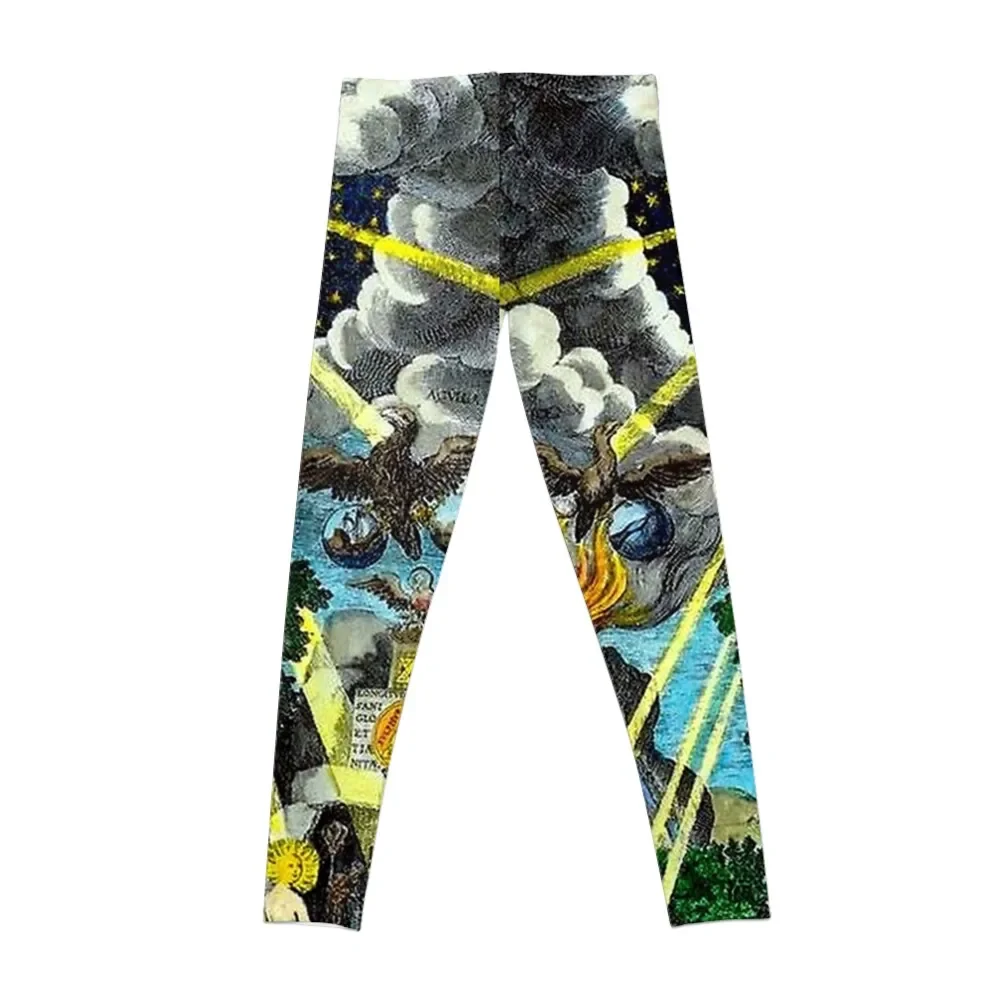 ALCHEMICAL HERMETRIC and MYSTICAL EMBLEMS PRINT Leggings gym top sport legging joggers for Womens Leggings