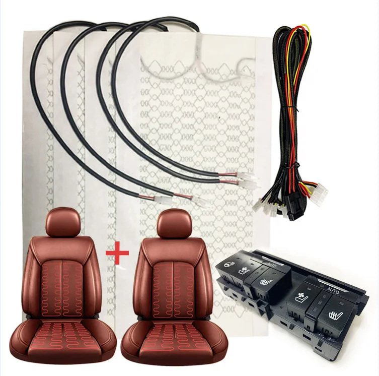 Top New Quality Car Heater Electric 4 Carbon fiber Heating Mat Seat Heated OEM Fit For Toyota Land Cruiser