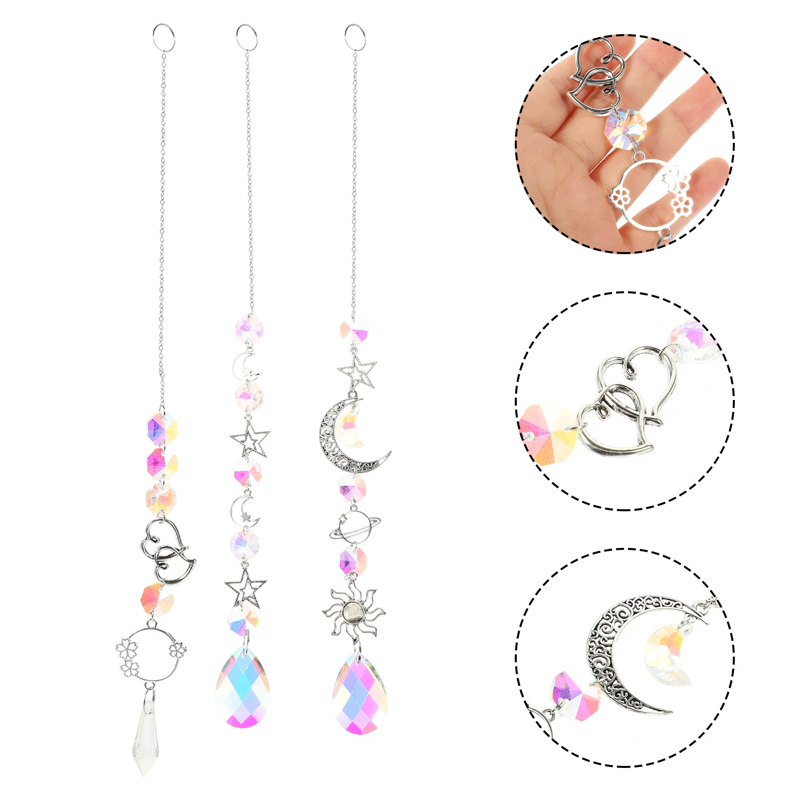 

3 Pcs Store Decoration Pull Chain for Light Ceiling Fan Extension Delicate Fixture Hanging