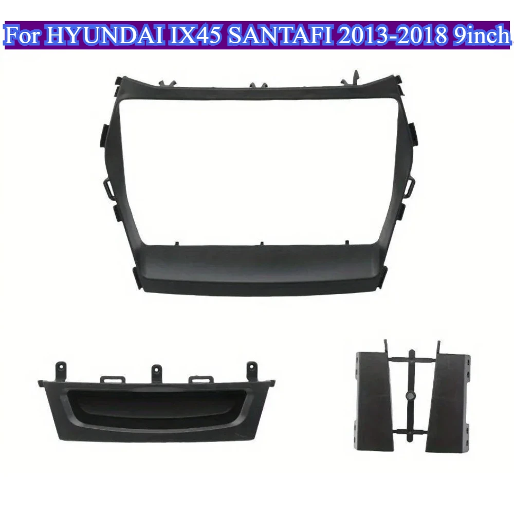 Аксессуары для HYUNDAI IX45 SANTAFI 2013-2018, 9-дюймовая автомобильная рамка, лицевой адаптер, Android-радио, монтажная панель, комплект аудиооделки