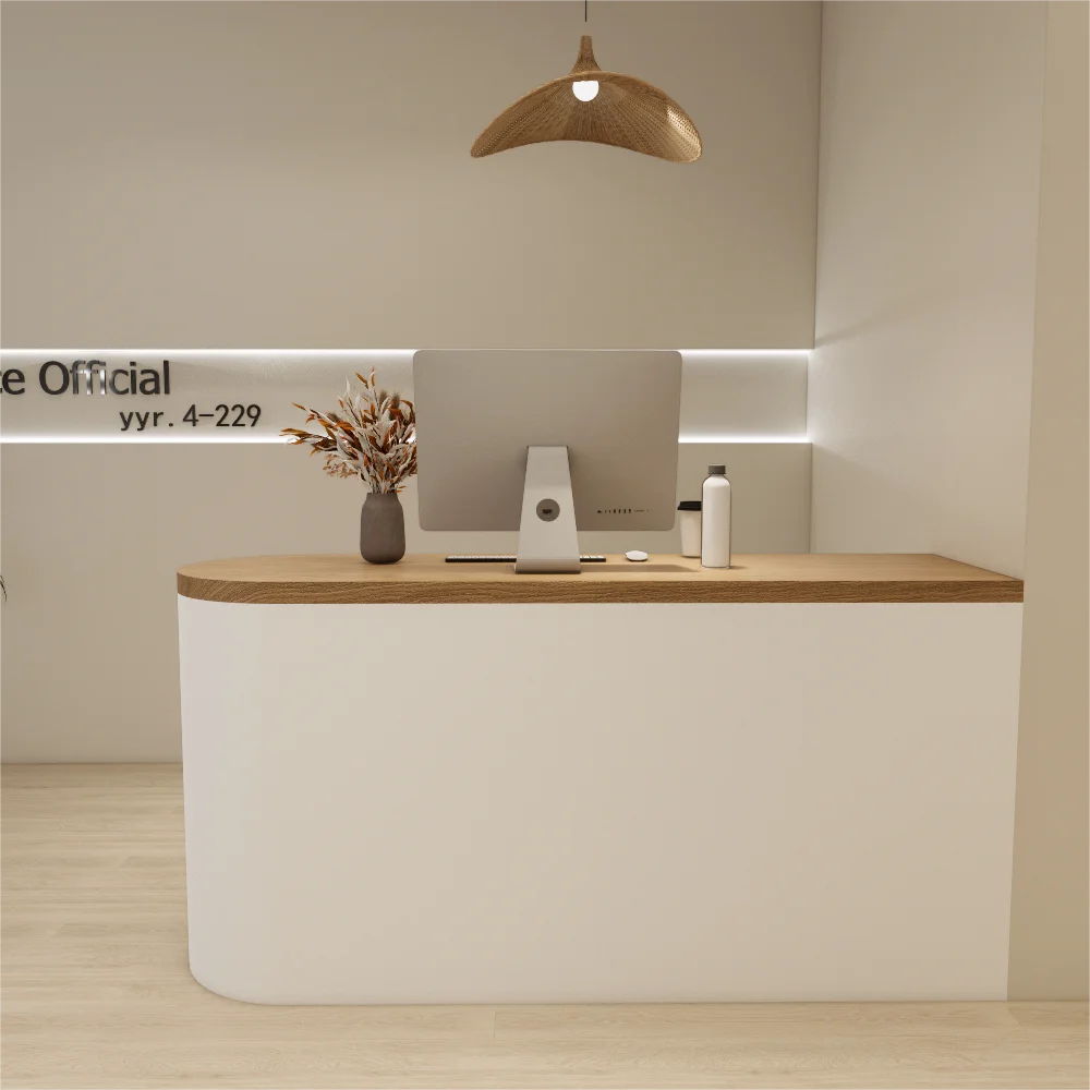 

Industrial Reception Desk Office Hairdressing Store Counter Reception Desk White Hallway Mostrador De Tienda Modern Furniture