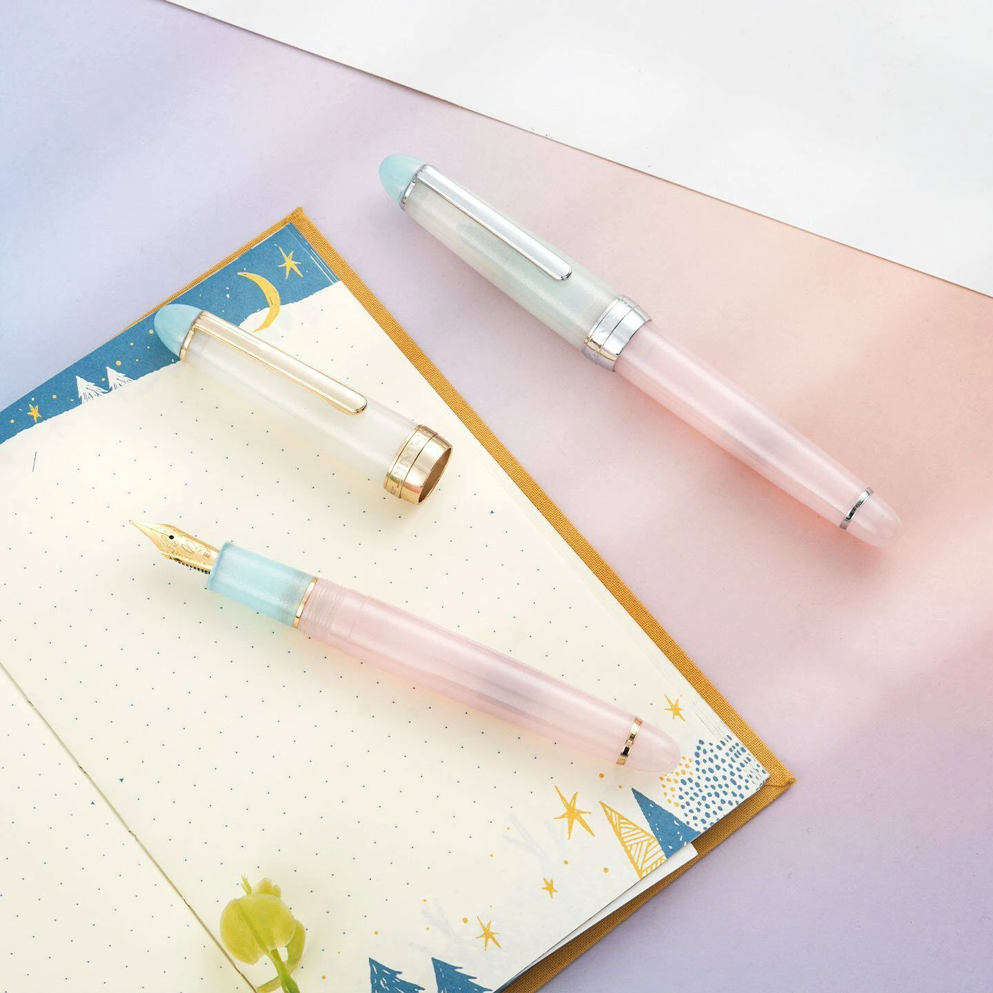 

Jinhao 82 Ice Lake Limited Edition Torpedo Fountain Pen - EF/F/M/Bent Nib Set For Students & Calligraphy Practice Gift